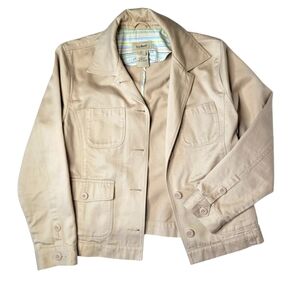LL Bean Cotton Jacket Blazer Medium Petite